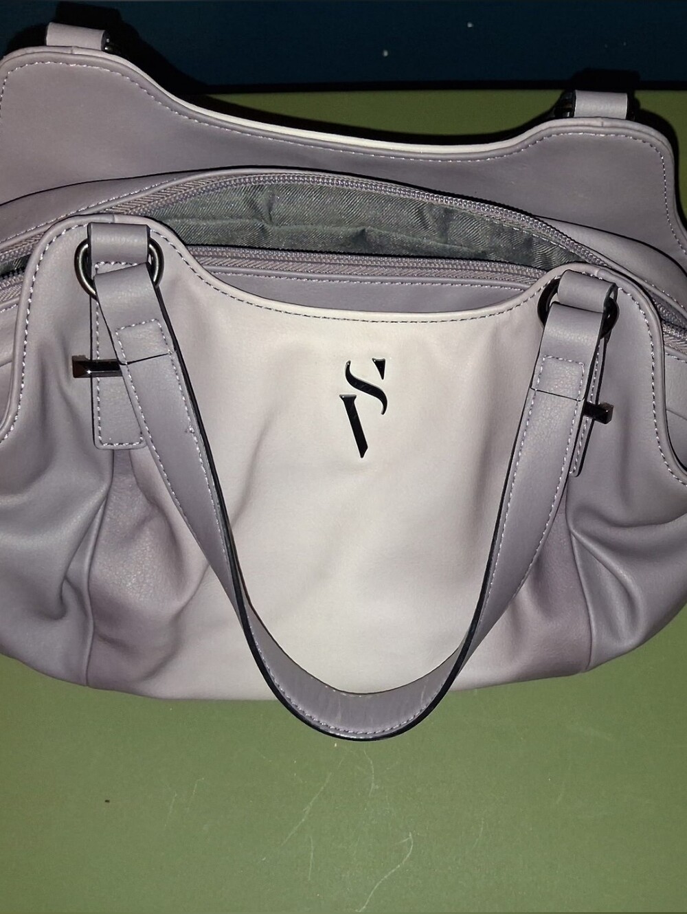 Simply Vera Lavender Two-Tone Women’s Shoulder Bag